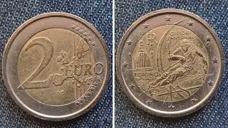 2 EURO TORINO 2006 GIOCHI INVERNALI / Італія 2 євро, 2006 XX Зимові Олімпійські ігри, Турин 2006