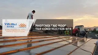 #Solar roof tile construction site