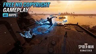Spider-Man Remastered Gameplay | No Copyright Background Footage | Creative Commons (4K 60FPS)