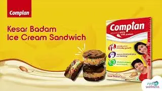 Complan Kesar Badam Ice Cream Sandwich