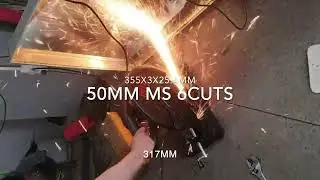 50mm metal rod 6cuts 317mm 355x3mm cutting disc