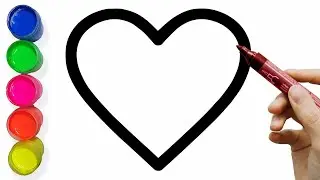 Bolalar uchun Yurak rasm chizish/Drawing Heart for children/Рисование Сердце для детей
