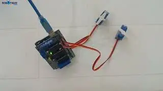 Control two servo motors by Arduino and L293D