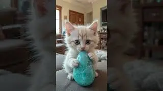 Magical Cat Transformation: Watch a Cat Turn into Aquamarine Stone!