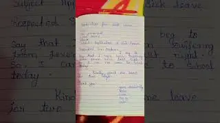 Application for sick leave #viral#applicationforfever#applicationforsickleave