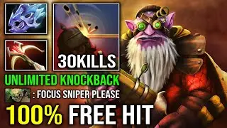 WTF Just Stand & Hit Unlimited Knockback Max Attack Speed Sniper Against Hard Counter Dota 2