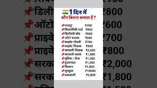 1 din me kaun kitna kamata hai in india me 📈📉👨&zwj;🔧‼️‼️⁉️