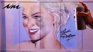 Margot Robbie (Graffiti Portrait) Painted By Olivier Roubieu