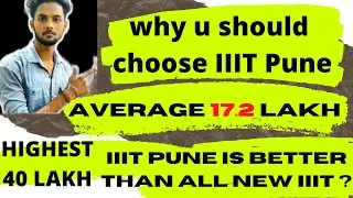 Why IIIT Pune Better Than All New IIIT ? | IIIT Pune | Average 17.2 Lakh |Highest 40 Lakh |