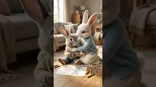 🐰Baby Rabbit miss his grandparents 😭 What happened next?!😍 #aistory #shortsfeed #story #rabbitstory
