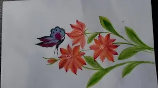 Easy flower 🌺 bouquet 💐 I acrylic flower paint #art #watercolor 