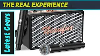 Niaufux Retro Karaoke Machine: Best Portable Speaker with 2 Mics?