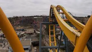 Batman The Ride 4D Freespin POV Six Flags Fiesta Texas