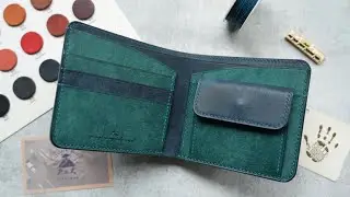 Making of a Leather Bifold Wallet with Coin Pocket / DIY BUILD ALONG