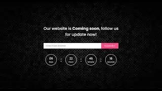 Responsive Coming Soon Page Design using HTML CSS JavaScript