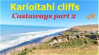 Karioitahi cliffs, Auckland New Zealand, Castaways part 2  4K