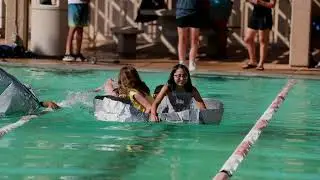 Cardboard boat race