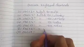 Short cut keys of outlook keyboard 