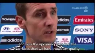 Miroslav Klose after winning World Cup 2014 in Brazil (English Sub)
