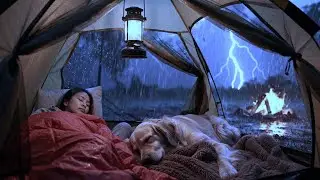 Calming Rain Sounds for Sleep &mdash; Solo Overnight Camping in a Cozy Tent