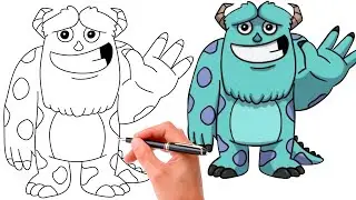 How To Draw SULLEY From MONSTERS INC | Monsters Inc Drawing