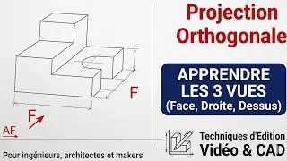 Projection orthogonale en dessin technique, dessin industriel, DessinTec Gil 
