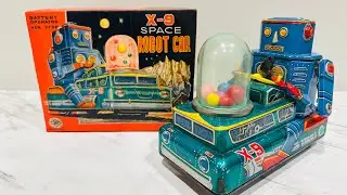 Close look at a top 10 #Tin #spacetoy The rare X-9 #Robot Car ! 