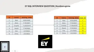 EY SQL INTERVIEW QUESTION | Numbers game