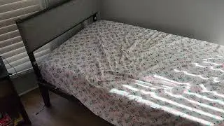 FIRSTHOMES AIRON Twin Size Metal Platform Bed Frame Review, Simple Twin Bed Frame With Fabric Headbo