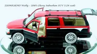 22090LR Welly 2001 Chevy Suburban SUV 124 scale Diecast Wholesale