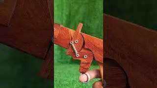 Simple idea unique mechanics for slingshot#woodwork #wooddesigner #woodscraft #classicwood #tools