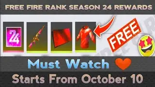 Free Fire Rank Season 24 Rewards||Avatar Banner Dress & Gun Skin 😍