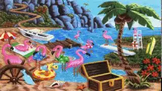 x07a Ocean Ambience - isolated cue (real SC-55) The Island of Dr. Brain Soundtrack Music