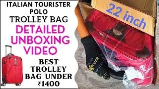 ITALIAN TOURISTER POLO Ultra Lightweight | Ergonomic Polyester Trolley Bag | Detailed Unboxing Video