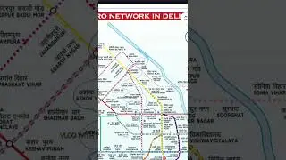 Magenta line big interchange route from Majlis Park to R K Ashram Marg on the Delhi Metro#modeltown