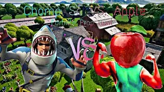 Chomp Sr. VS. An Apple in Fortnite Prop Hunt