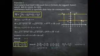 Il piano e la retta - Esercizi (distanza tra due punti, distanza punto retta, retta per due punti)
