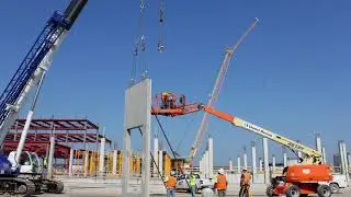 First Precast Concrete Piece Installation - KCI Airport New Terminal
