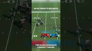 The top 5 Sam Darnold&rsquo;s longest throws throughout his career, ranked from fifth to first. 🔥