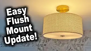 How to Install a Boho Rattan Flush Mount Ceiling Light
