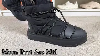 Обзор и фото Moon Boot x Adidas Ace Mid на ногах