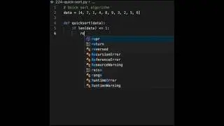 The Quick Sort algorithm in Python.gorithm, you take a list of data, choose a so-called pivot