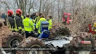 INCIDENTE COL TRATTORE, MUORE UOMO DI 63 ANNI | 07/01/2023