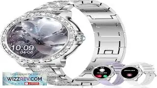 Smart Watch for Women with Diamonds (Answer Make Call) 1.32''Full Screen Smart Watch