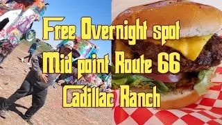 Free Overnight camping, The Mid Point on Route 66 and Cadillac Ranch!