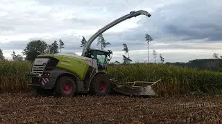 NEW Claas Jaguar 970 am Maish&auml;ckseln 2019 bis in die Nacht (LU H&ouml;rber)