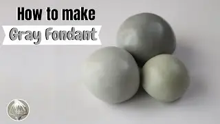 How To Make Gray Fondant | Fondant Coloring | Beginner Cake Decorating  | Thalias Cakes