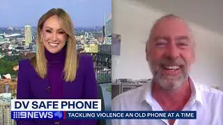 Channel 9 Sydney news coverage of DV Safe Phone May 2024