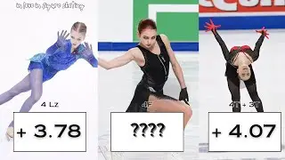 the jumps with the best GOE in women's figure skating