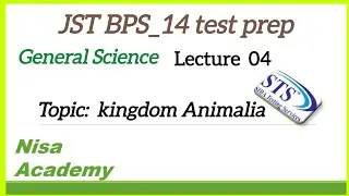 STS IBA | Jst test prep Lecture 04 | kingdom Animalia | General Science mcq's